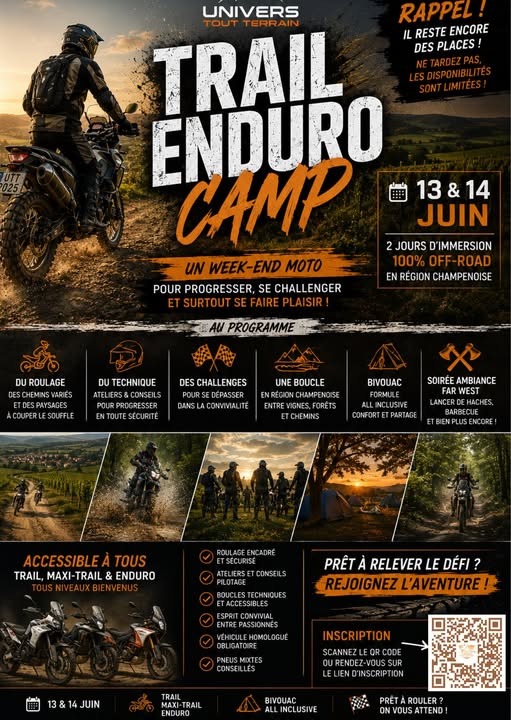 Trail enduro Camp proposé par Univers tout Terrain